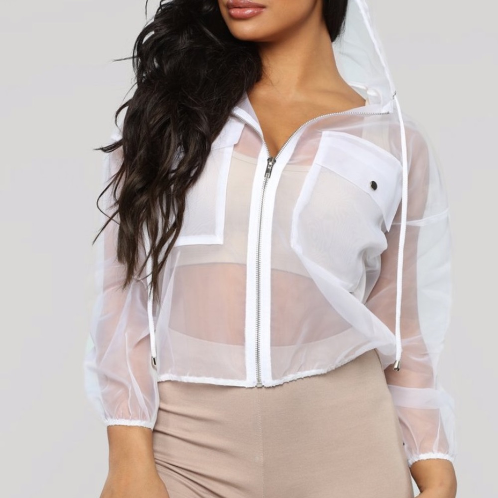 Fashion Nova See-Through Windbreaker